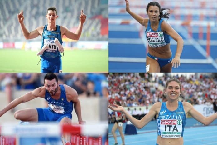 Filippo Tortu - Luminosa Bogliolo - Lorenzo Perini - Marta Zenoni (Foto FIDAL) Filippo Tortu - Luminosa Bogliolo - Lorenzo Perini - Marta Zenoni (Foto FIDAL)