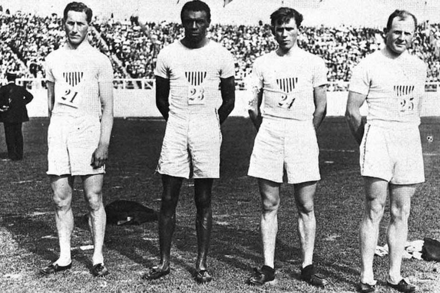 Staffetta statunitense miglio Olimpiadi 1908 (foto archivio storico)