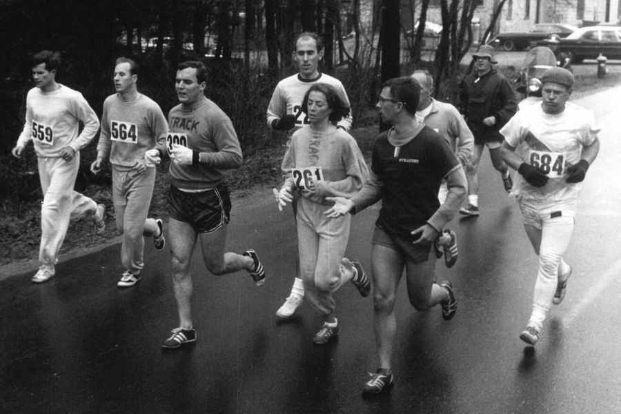 Kathrine Switzer (foto archivio storico maratona Boston 1967)
