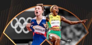 Wharolm e Thompson-Herah (foto World Athletics)