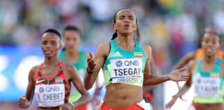 Gudaf Tsegay (foto Getty Images Sport/Carmen Mandato)