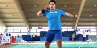 Fabbri sempre più in forma lancia 21,49 nel peso di Parma Leonardo Fabbri (foto Cus Parma)