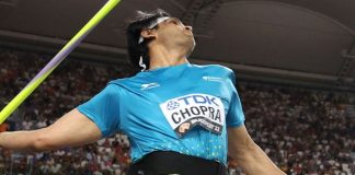 Neeraj Chopra (foto Getty Images Sport/Patrick Smith)