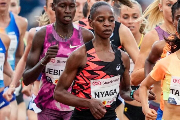 Caroline Nyaga (foto Getty Images/AFP-HEIKO JUNGE)
