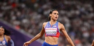Sydney Mclaughlin Levrone (foto Getty Images Sport/Hannah Peters)