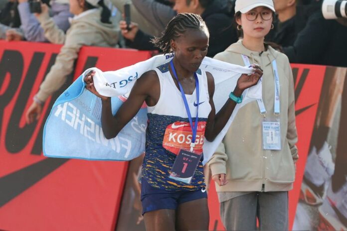 Brigid Kosgei (foto Getty Images Sport/Zhe Ji) Brigid Kosgei (foto Getty Images Sport/Zhe Ji)